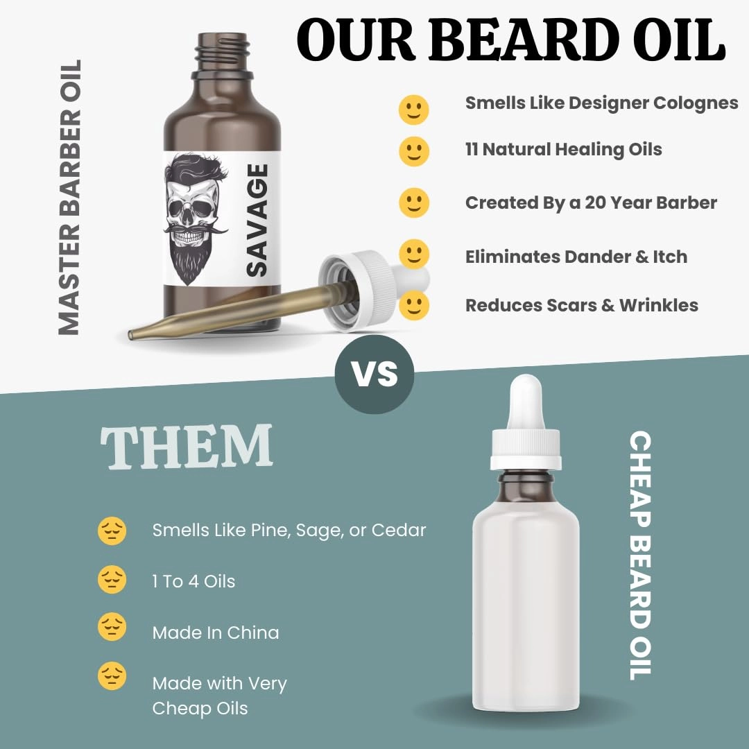11 Natural Anti-Aging Cologne Scented Beard Oils For All Men, Beard Growth and Conditioner | Dry Flaky Dandruff skin | Oily Skin (2oz Exclusive)