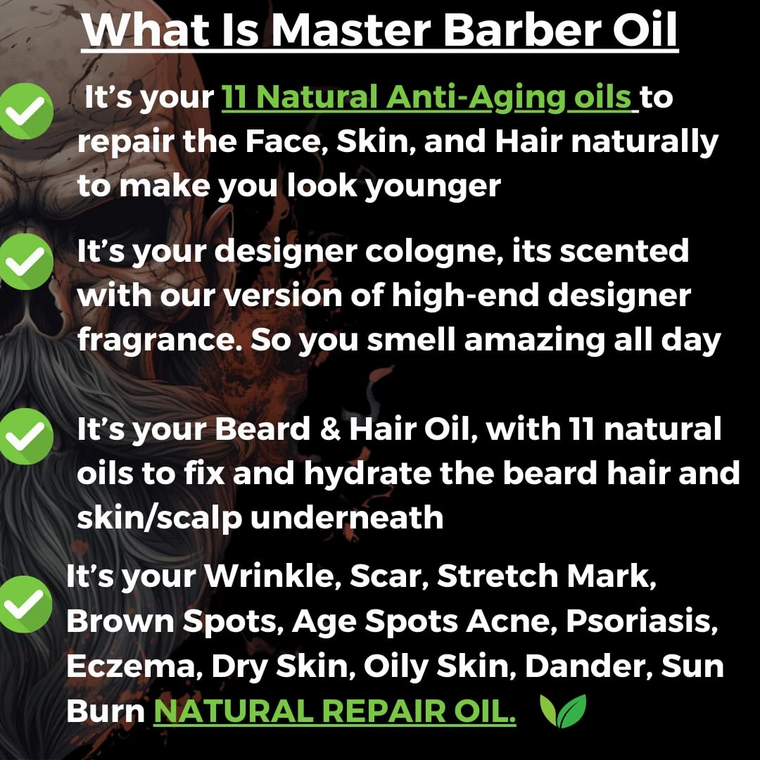 11 Natural Anti-Aging Cologne Scented Beard Oils For All Men, Beard Growth and Conditioner | Dry Flaky Dandruff skin | Oily Skin (2oz Exclusive)