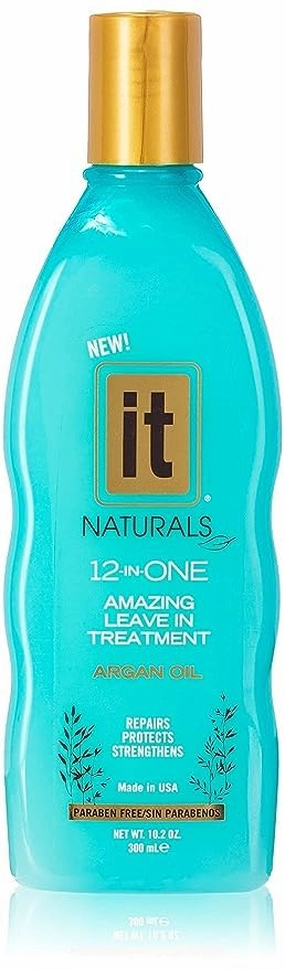 12-in-One Amazing Leave-In Hair Treatment – 2 Pack - Conditioner Spray Strengthens and Protects Dry & Damaged Hair - IT 12-in-One - No Parabens (Argan Oil)