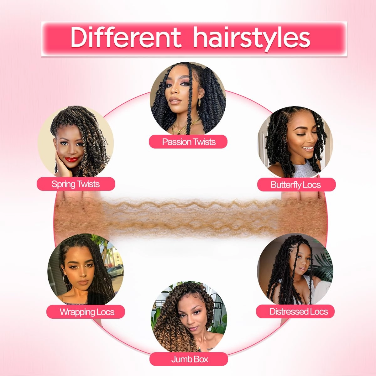 18Inch Marley Twist Braiding Hair Pre Stretched 8Packs Pre Fluffed kinky Twist Hair Wrapping Hair for Soft Locs Hair Extensions (18 Inch,8Pack,#27)