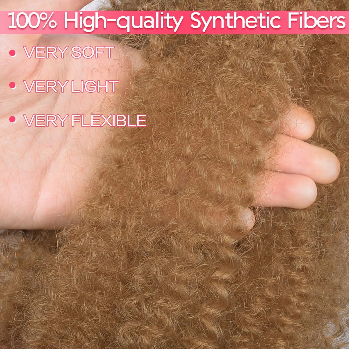 18Inch Marley Twist Braiding Hair Pre Stretched 8Packs Pre Fluffed kinky Twist Hair Wrapping Hair for Soft Locs Hair Extensions (18 Inch,8Pack,#27)