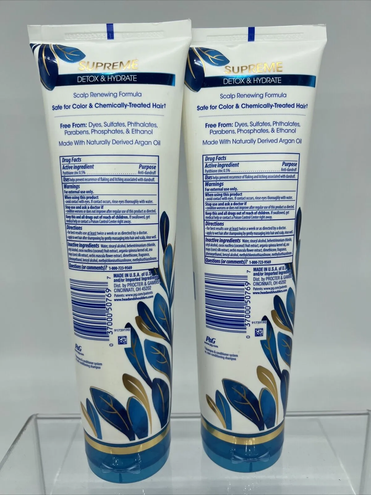 (2) Head and Shoulders Supreme Detox & Hydrate Hair & Scalp Conditioner 9.4 oz T