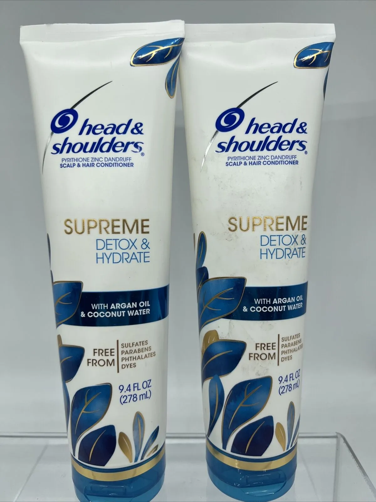 (2) Head and Shoulders Supreme Detox & Hydrate Hair & Scalp Conditioner 9.4 oz T