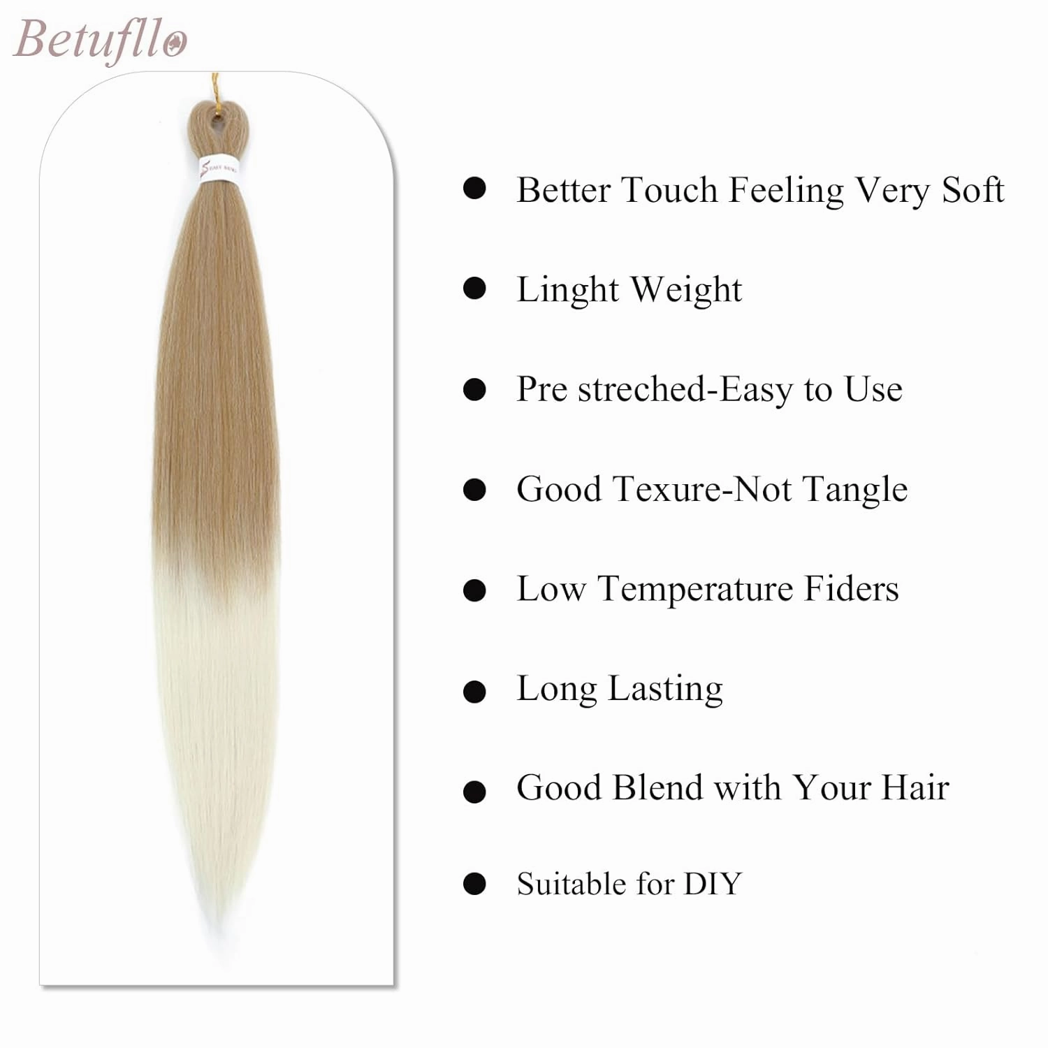 27/613 Braiding Hair Pre stretched 26 Inch 6 Packs Professional Prestretched Hair for Braiding Yaki Texture Braiding Hair Pre Stretched Hot Water Setting