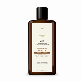 2-in-1 Men's Shampoo & Conditioner | Bourbon Vanilla Scent | Deep Cleansing & Conditioning | 16 fl oz (Pack of 1)