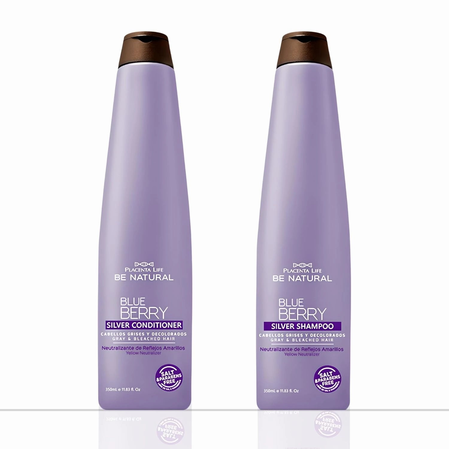 2-Pack PLife BlueBerry Silver Conditioner & Silver Shampoo 350mL Each One