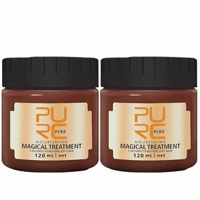 2 Pcs 120ml PURC Magical Hair Mask - 5 Seconds Repairs Damage, Advanced Molecular Repair for Roots, Keratin Treatment & Conditioner for Dry & Damaged Hair