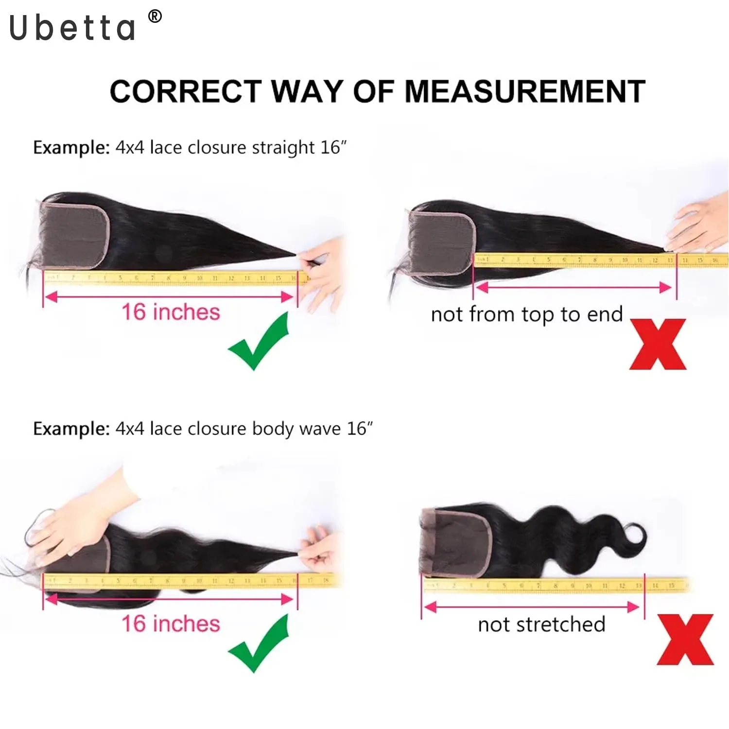 5x5 HD Lace Closure, Ultra-thin Invisible HD Lace Closure Tiny Single Knot Pre-Plucked with Baby Hair 12A Grade Brazilian Virgin Straight Hair Undetectable Melted Lace Closure Human Hair 20 Inch