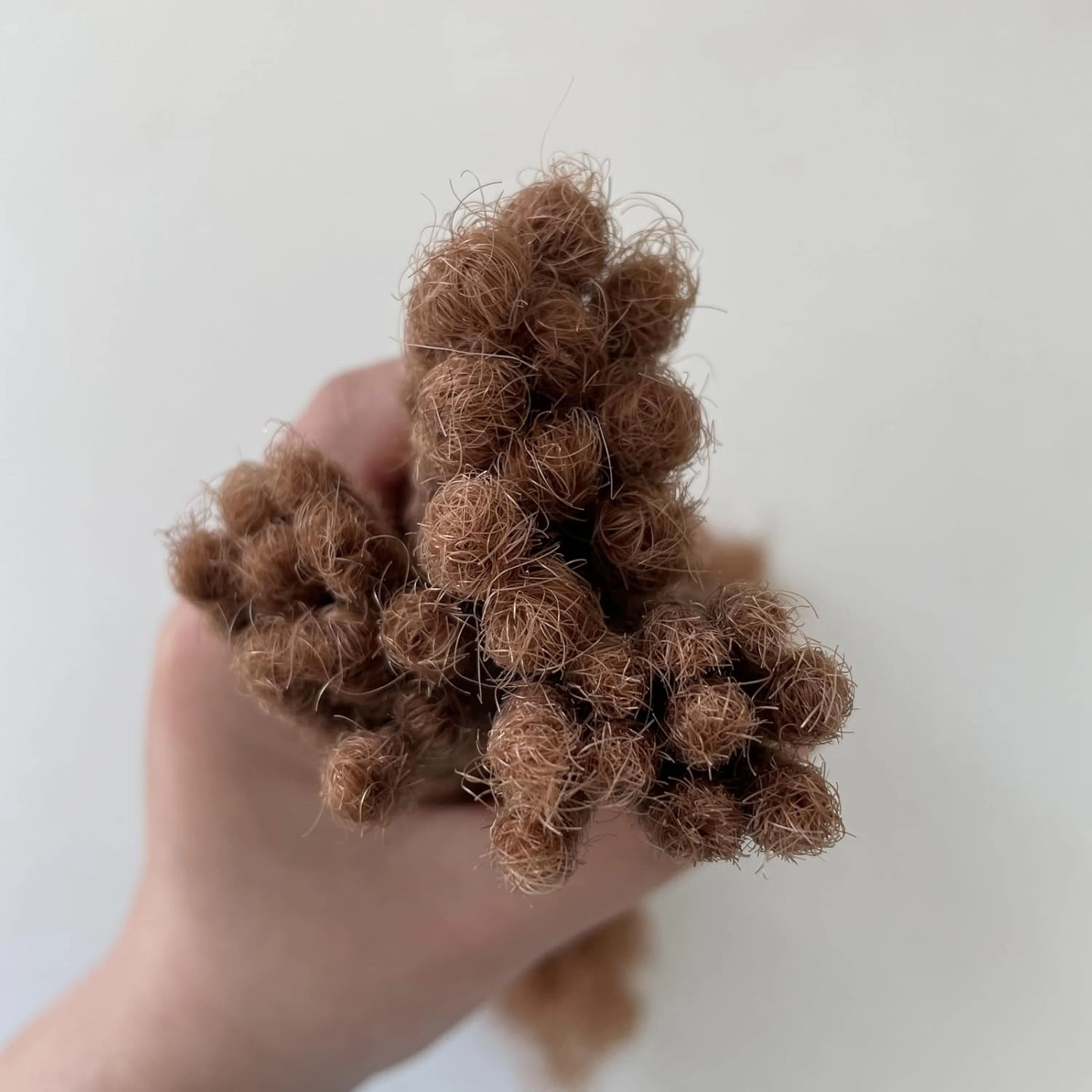 8 Inch 30 Str Loc Extensions Human Hair 100% Handmade Permanent Dreadlock Extensions for Women Men Can Be Curled and Bleached Loc Extension with Needle(0.6cm Width 30#)