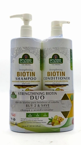 | Hair Strengthening Biotin Shampoo & Conditioner Set, 2 Pound (Pack of 1), White