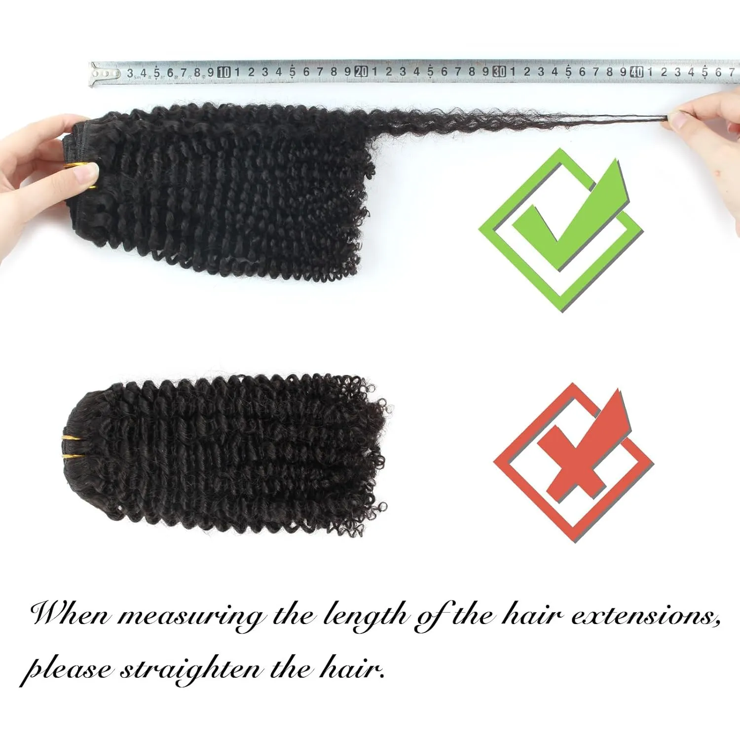 ABH AMAZINGBEAUTY HAIR Kinky Clip ins Virgin Hair Kinky Curly Clip in Hair Extensions 3C Curly Hair for Black Girl Real Remy Hair Afro Kinky Curly Clip in 20 Inch Thick Kinky Clip-in 120g 7pcs