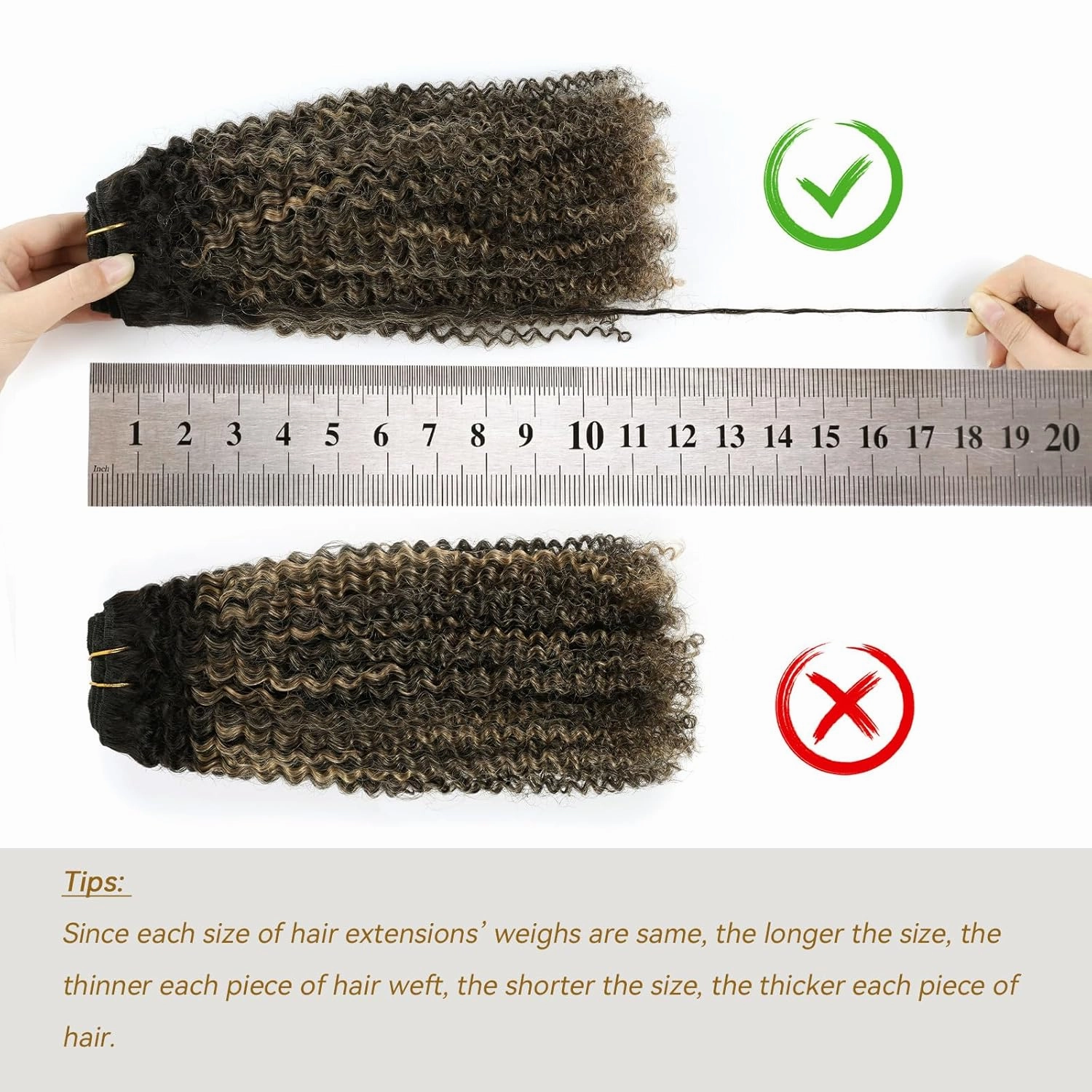 ABH AMAZINGBEAUTY HAIR Afro Curly Clip in Hair Extensions Real Human Hair 4A 4B Curly Clip ins for Black Women 120g 7 Pieces 17 Clips, Ombre Highlight 1B to Honey Blonde 14 Inch