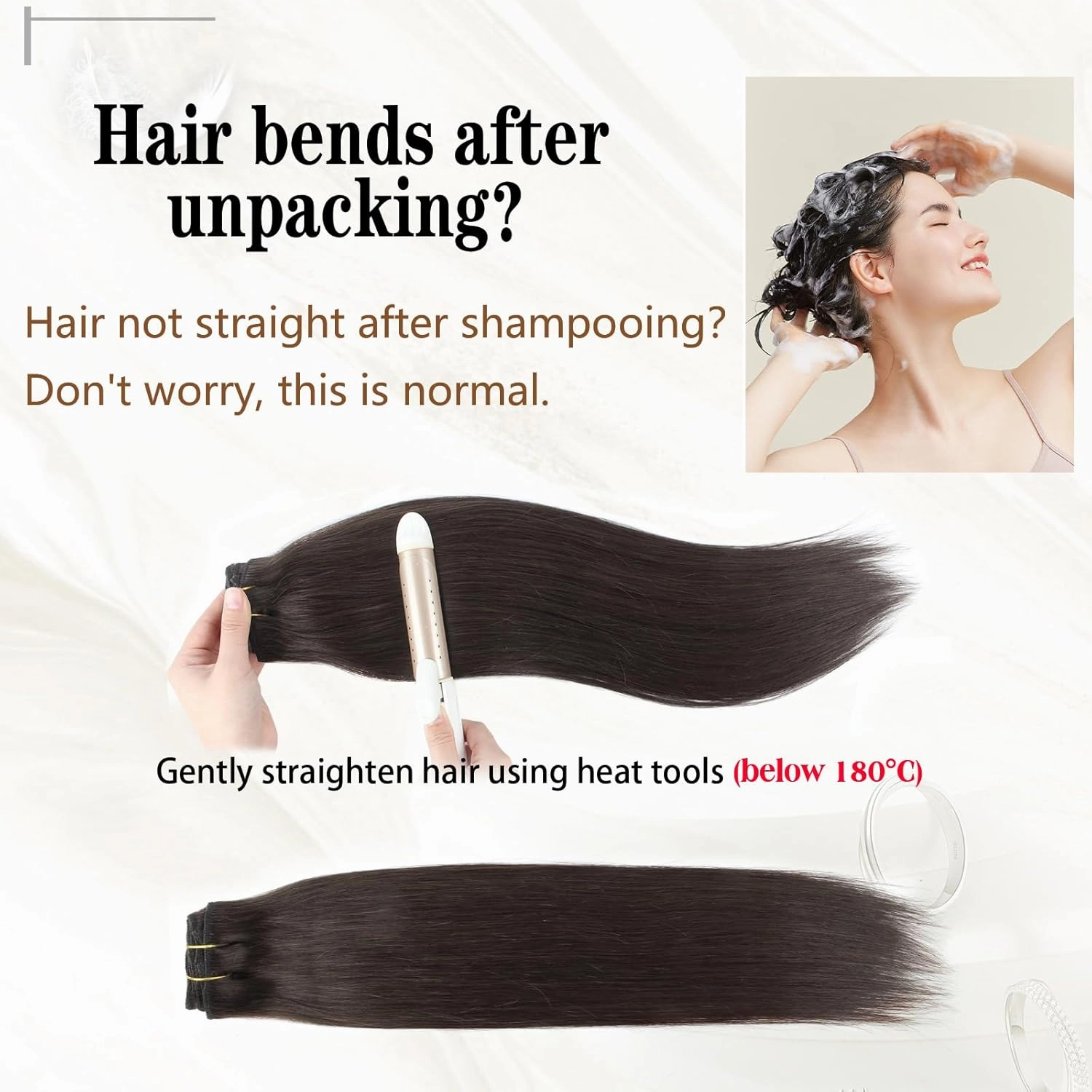 ABH AMAZINGBEAUTY HAIR Clip in Hair Extensions - Real Human Hair, Black, Invisible, Straight, Double-side Skin Wefts, Off Black #1B, 8Pcs With 18 Clips, 120G, 20 Inch