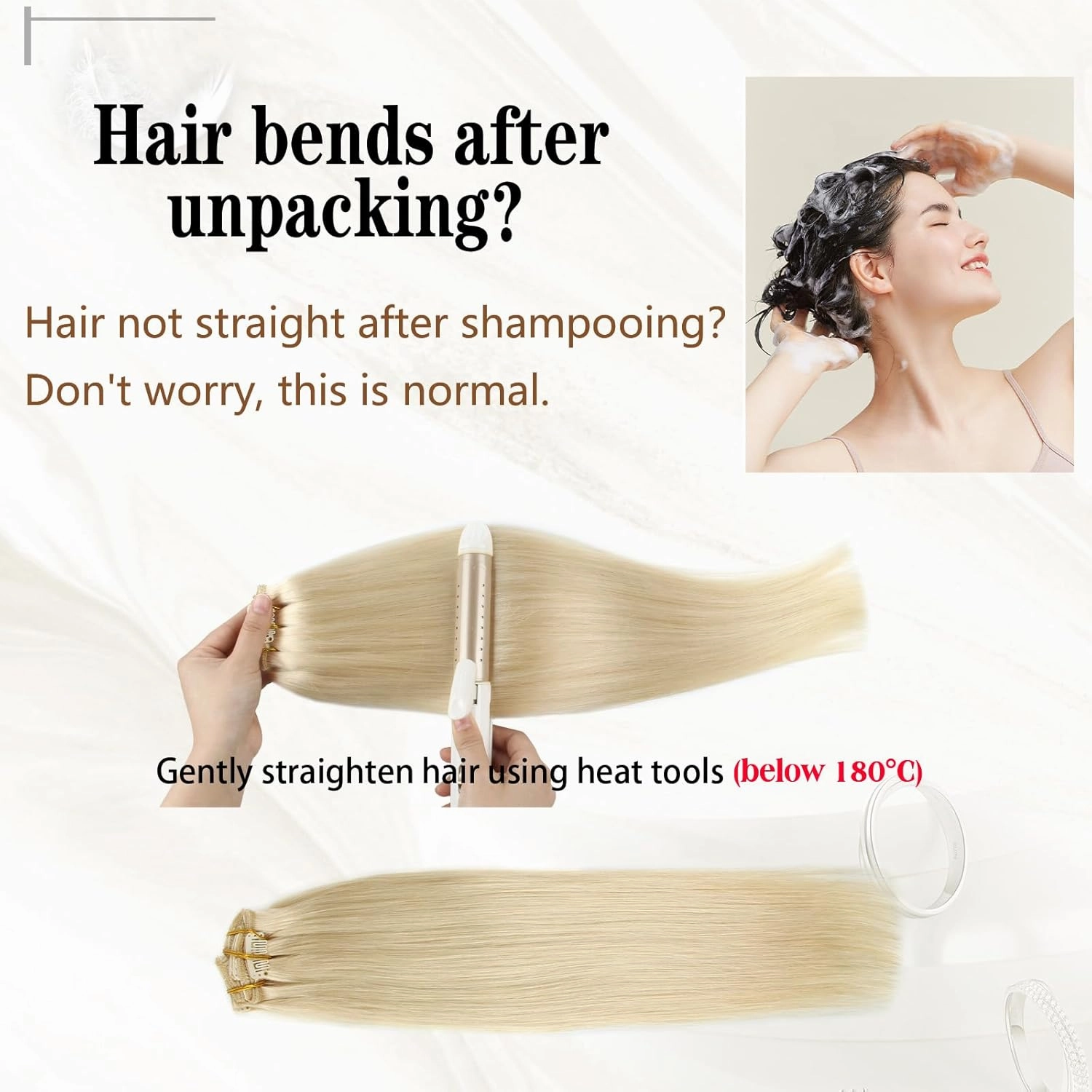 ABH AMAZINGBEAUTY HAIR Clip in Hair Extensions Blonde Real Human Hair Extensions Clip ins Remy Straight Clip ins Human Hair Straight Platinum Ash Blonde #60 Color 14 Inch 8pcs With 18 Clips 120G