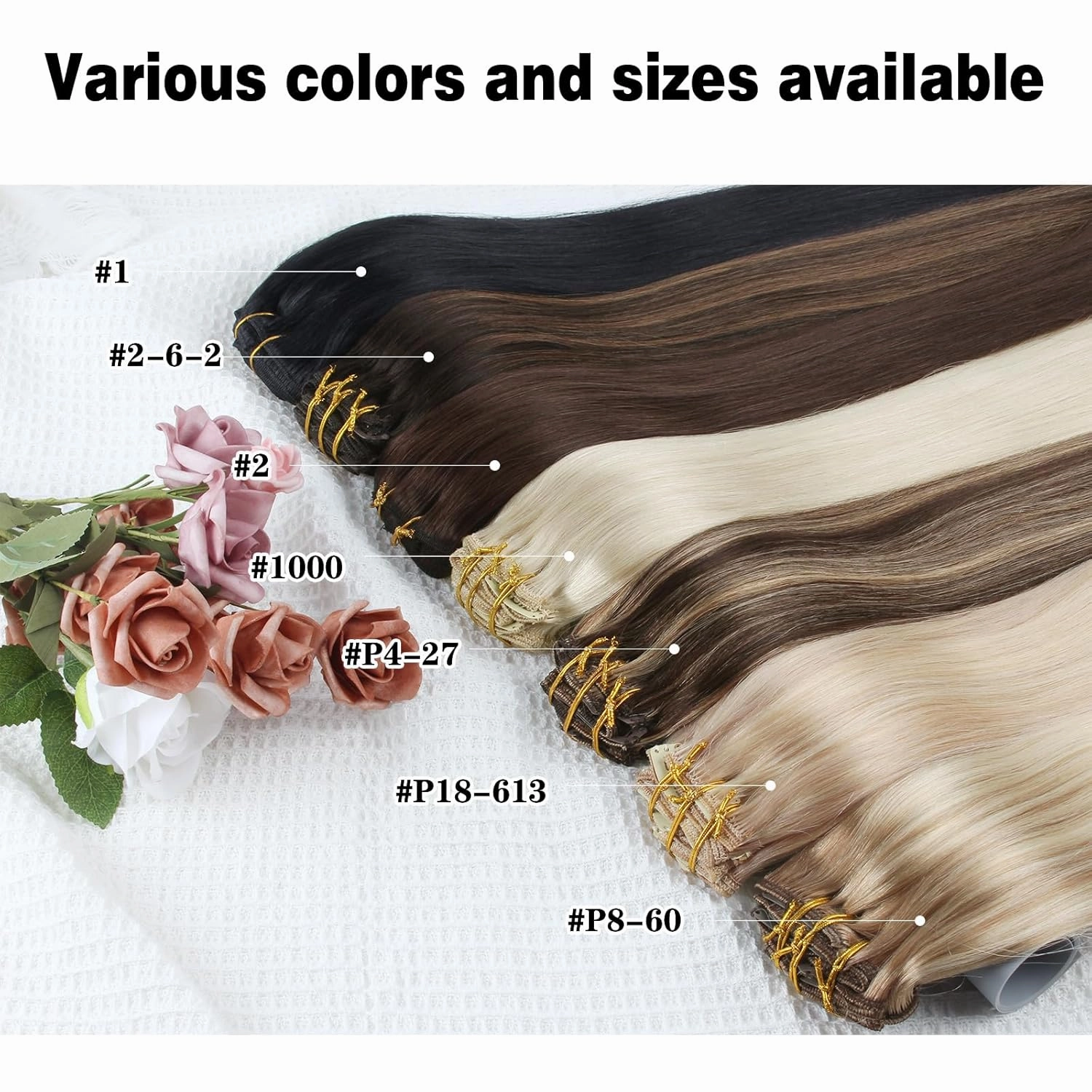 ABH AMAZINGBEAUTY HAIR Clip in Hair Extensions Real Human Hair Clip Extensions Real Human Hair Clip ins Black Silky and Soft Full Head Clip ins Human Hair Jet Black #1 Color 8 Pcs 14inch 120g