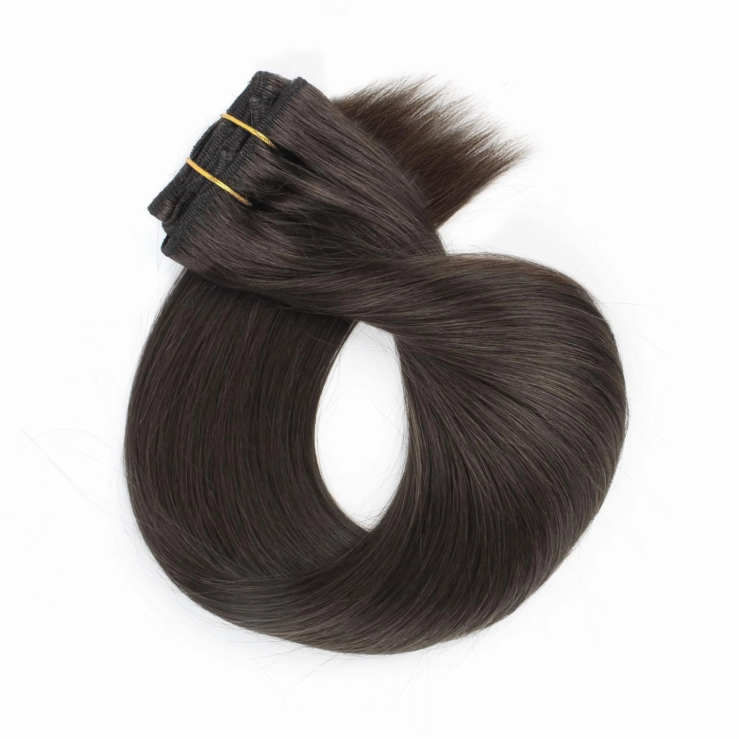 ABH AMAZINGBEAUTY HAIR Clip in Hair Extensions Real Human Hair Straight Hair Extensions Real Human Hair Clip ins Thick Double Weft Natural Black #1B Color 8pcs 14 Inch 120 Grams Per Set