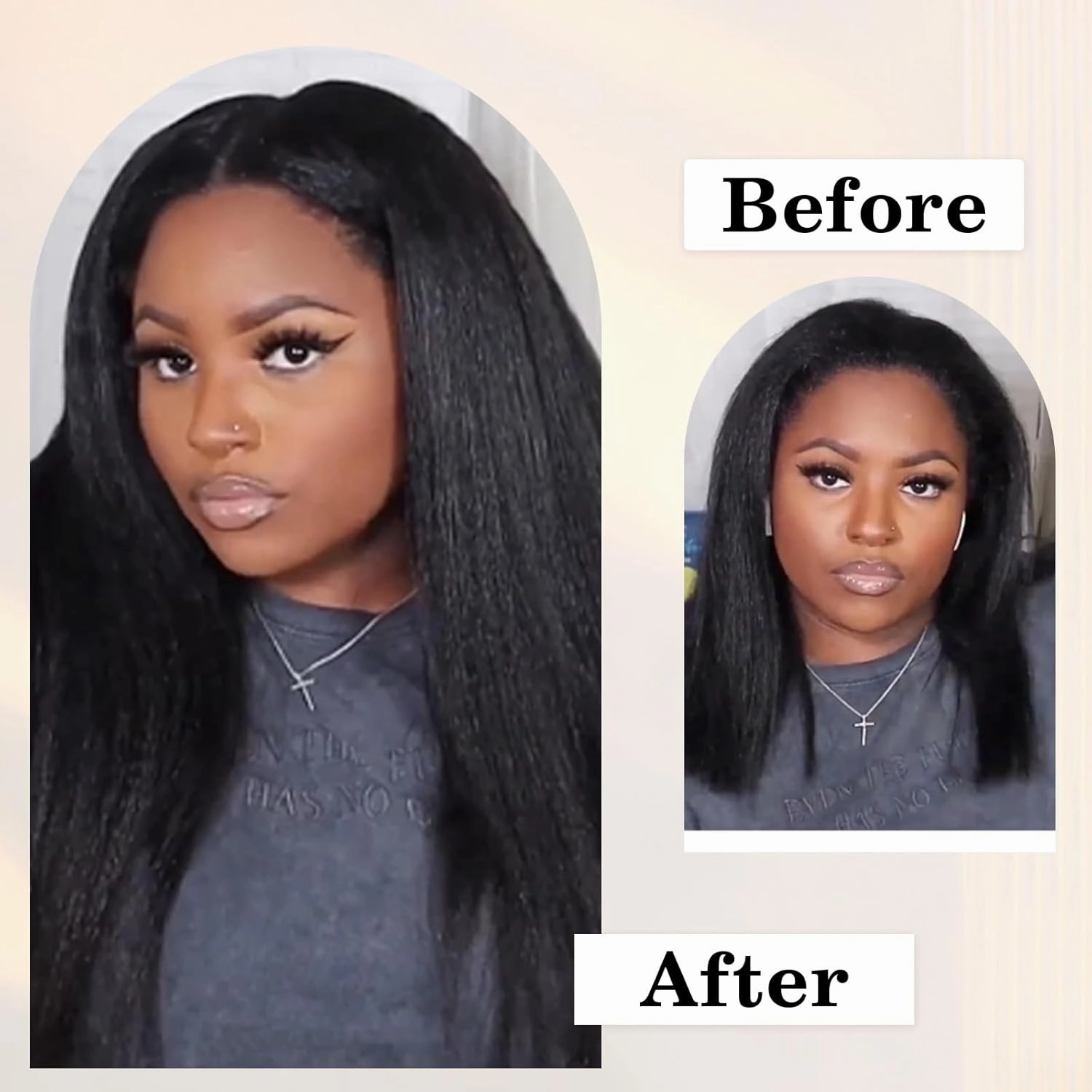 ABH AMAZINGBEAUTY HAIR Human Hair Extensions Clip ins Kinky Straight Full Head Brazilian Virgin Hair 12 Inch Ombre Brown Blonde T#27 Yaki Kinky Straight Hair Extensions Human Hair Clip ins 7Pcs 120G