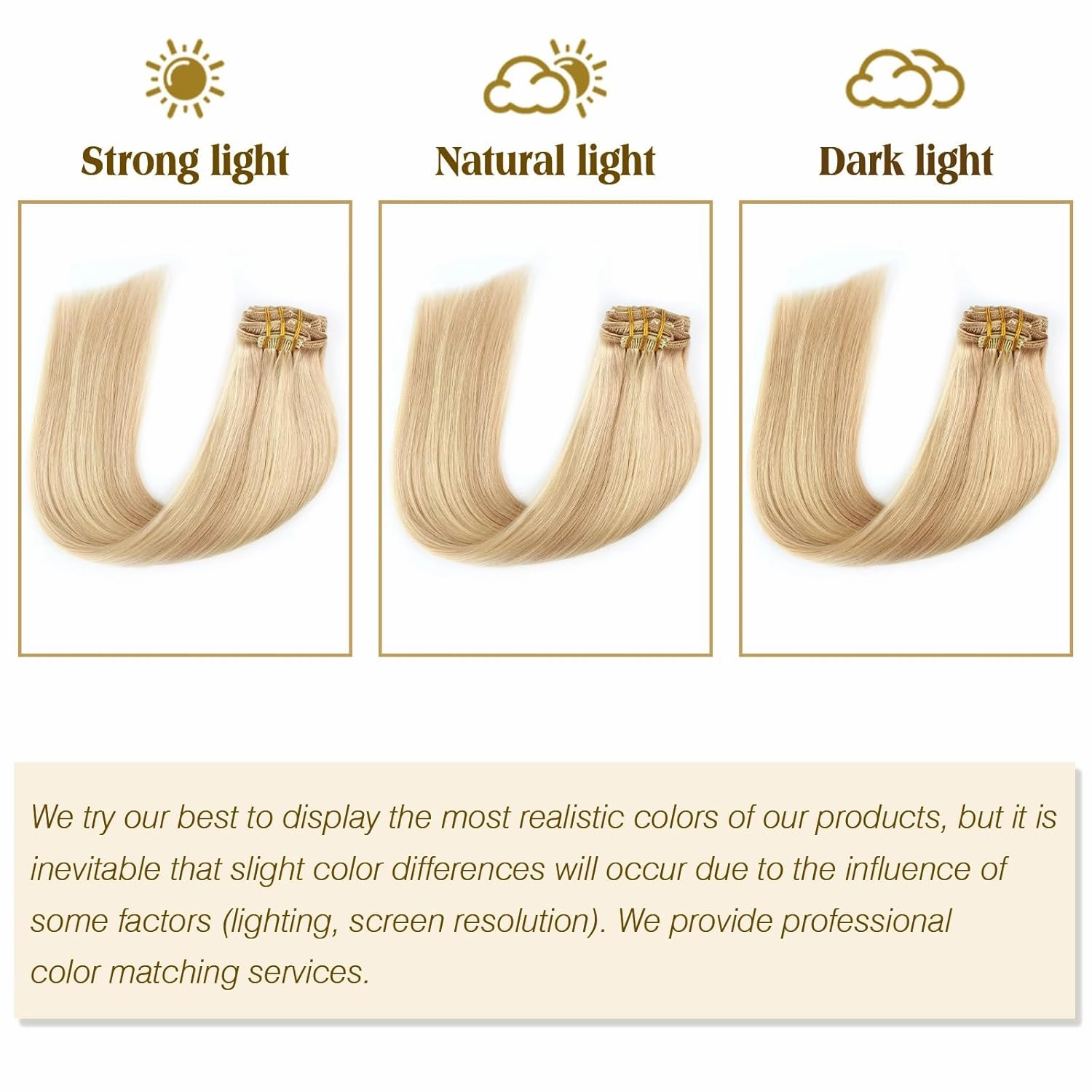 ABH AMAZINGBEAUTY HAIR Remy Hair Extensions Clip in Human Hair Dirty Blonde with Platinum Beach-Bleached Blonde P18-613 Clip in Hair Extensions Human Hair 14 Inch 8pcs/120g Straight Hair