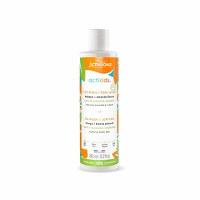 Actikids Co-wash Mango and Sweet Almond - No-Rinse Cleanser, Gentle Wash, Detangling, and Timesaving in One - 240