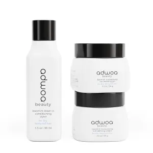adwoa beauty best sellers styling kit - Baomint™ curl defining gel, curl defining cream, and leave-in conditioning styler - travel size bundle