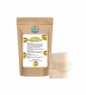 African Essential inc. 100% Raw Unrefined Mango Butter from Ghana – Pure, Organic, Grade A – Moisturizes, Heals & Nourishes Skin and Hair (16 oz)