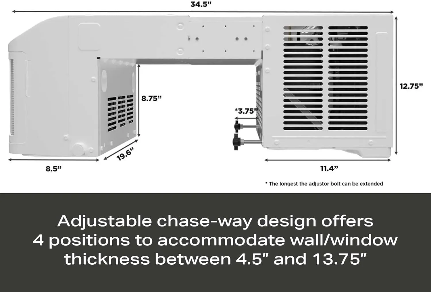 AHTT06BC GE Clearview Air Conditioner 6,100, WiFi Enabled, Ultra Quiet for Small Rooms up to 250 Sq. FT, Full Window View with Easy Installation, Flex-Depth Design, 6100 BTU, White