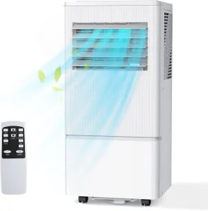 Air Choice Portable Air Conditioner, 10000 BTU Air Conditioner Portable for Room Up to 450 Sq.Ft, Remote Control, 24H Timer, Dehumidifier & Fan Modes, 3-in-1 AC Unit with Window Kit for Home Office