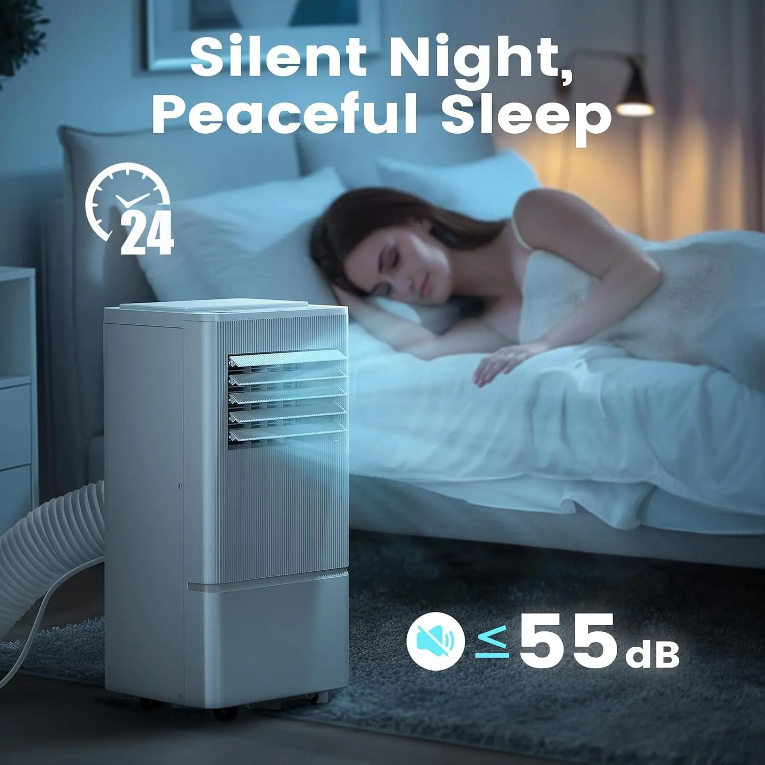 Air Choice Portable Air Conditioner, 10000 BTU Air Conditioner Portable for Room Up to 450 Sq.Ft, Remote Control, 24H Timer, Dehumidifier & Fan Modes, 3-in-1 AC Unit with Window Kit for Home Office