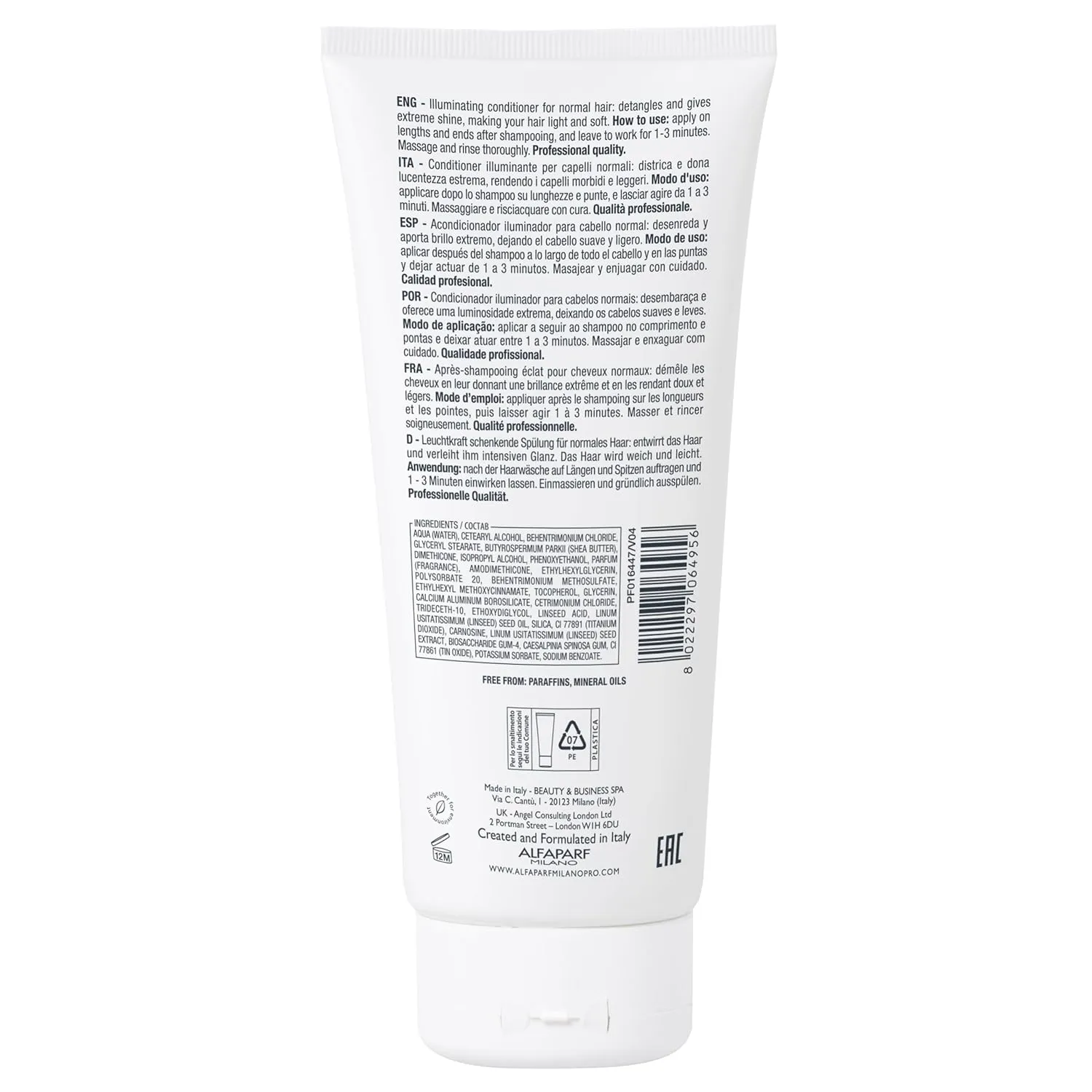 ALFAPARF MILANO Semi Di Lino Diamond Illuminating Conditioner - Moisturizing Conditioner For Normal and Color Treated Hair - Sulfate & Paraben Free Professional Hair Care
