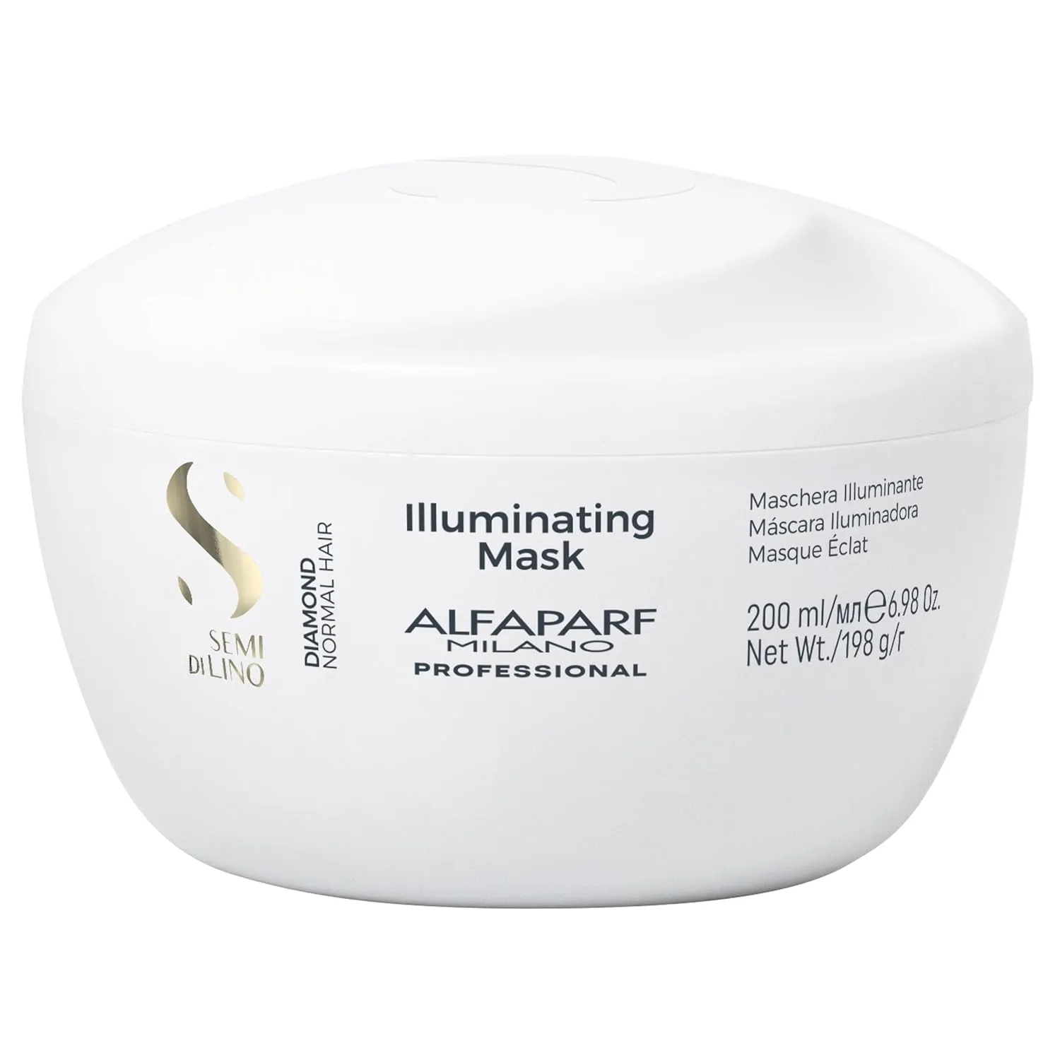 Alfaparf Milano Semi Di Lino Diamond Illuminating Hair Mask - Color Safe Deep Conditioner for Color Treated Hair - Adds Shine and Body - Sulfate, Paraben and Paraffin Free - Professional Salon Quality