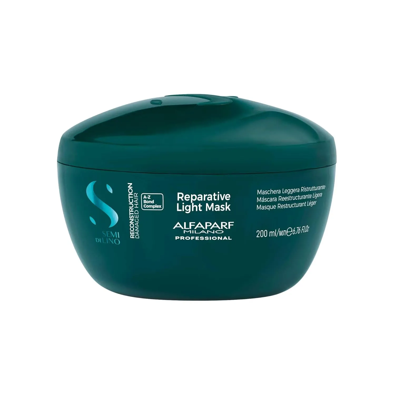 Alfaparf Milano Semi di Lino Reconstruction Bond Repair Hair Mask for Damaged Hair - Recommended for Fine Hair – Hair Repair Mask - Restructures - Color Safe - Deep Conditioner - Vegan (6.88 oz)