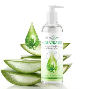 Aloe Vera Gel - Organic 100% Pure Aloe   Witch Hazel   Vitamin C   Vitamin E - Skin Soothes, Moisture And Repair Formula, Nutrients Rich And Cold Pressed - 16 FL OZ / 480 ML