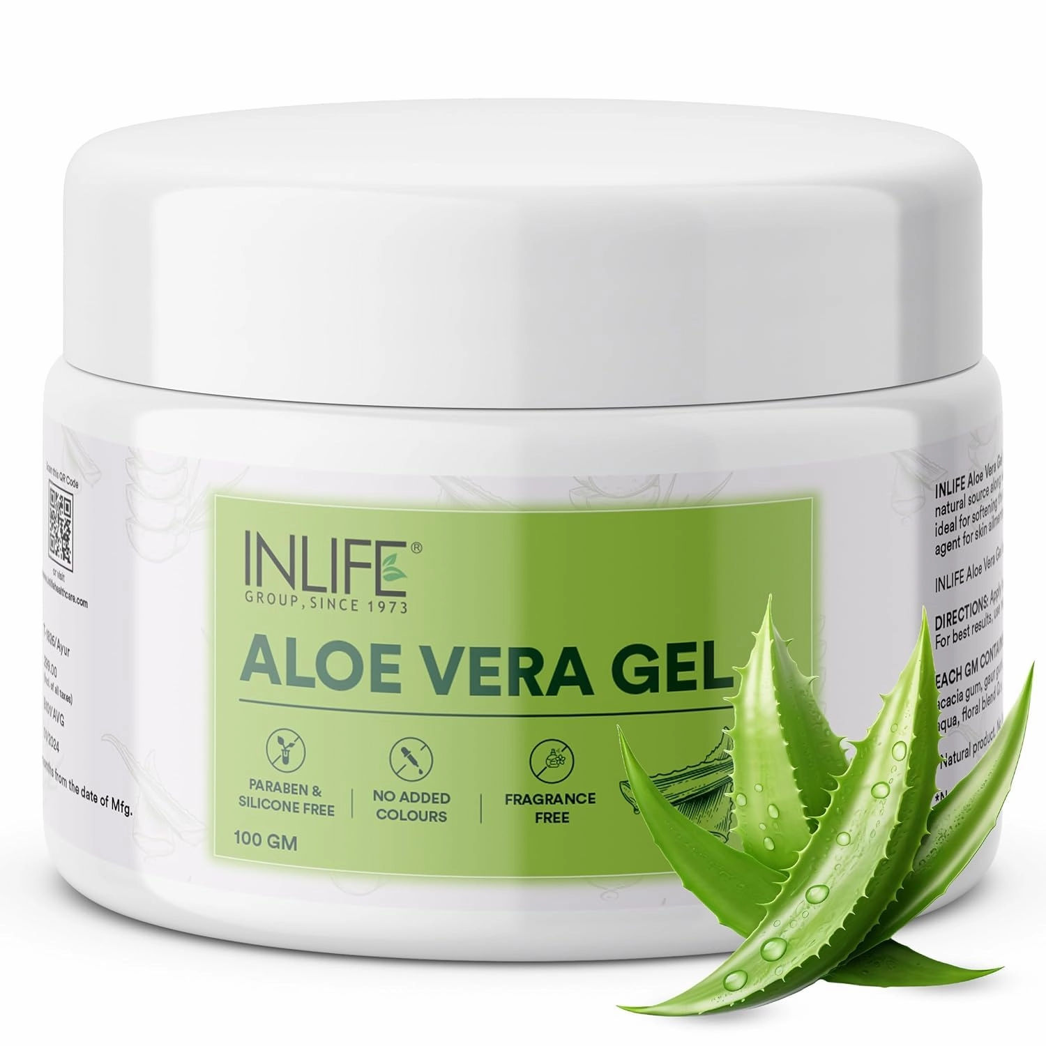 Aloe Vera Gel for Face & Hair | Pure & Natural | Paraben Free | Silicone Free | No Added Colors | Women and Men - 100g