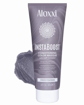 ALOXXI InstaBoost PLATIUM Color Depositing Conditioner Mask – Instant Temporary Hair Color Dye - Hair Color Masque for Deep Conditioning (Strictly Platinum), 6.8 Fl Oz