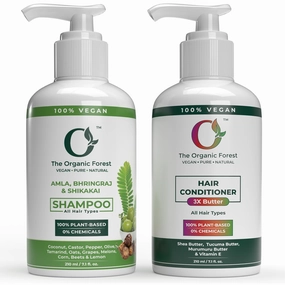 Amla Shampoo & Conditioner Set - Sulfate-Free, Organic Moisturizing Care for Dry Scalp & Damaged Hair, Deep Conditioner for Curly Hair, Natural Strengthening for Men & Women