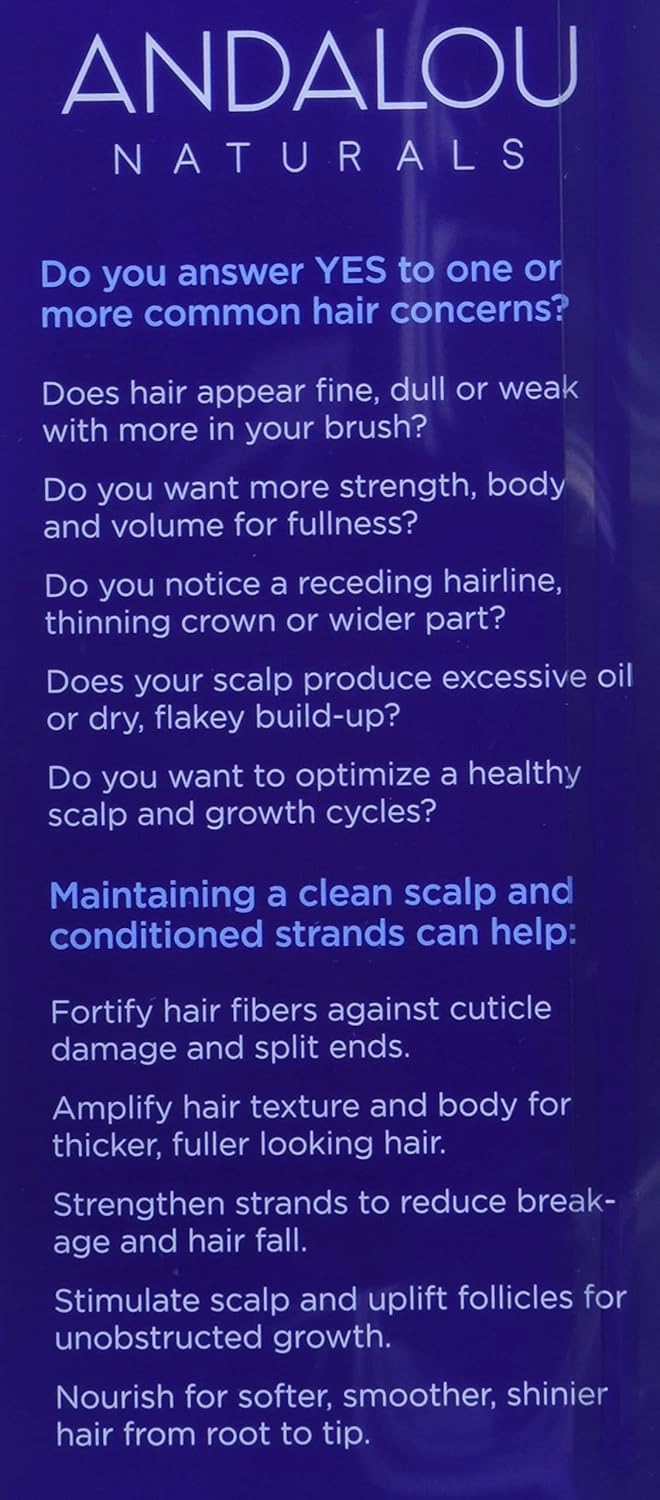 Andalou Naturals Age Defying Hair Thinning Treatment System, 3 Piece Kit