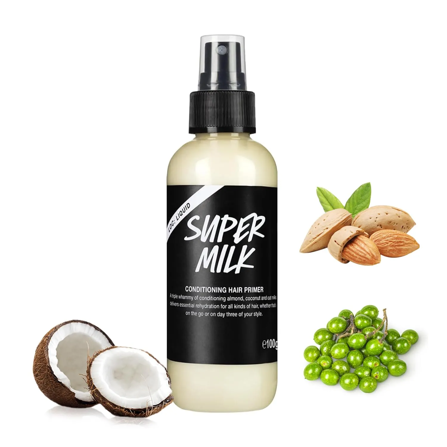 ANRUI Supermilk Lush Conditioning Hair Primer, All Hair Types, Softening, Moisturizing, Nourishing, Smooth Hair Care