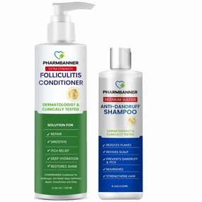 Anti-Dandruff Shampoo & Conditioner: Tea Tree Oil & Moroccan Argan Oil - Deep Hydration & Repair - Nourishes, Smooths, Restores Shine - Safe for Dry or Damaged Hair