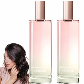 Anti-Frizz Hair Conditioner Spray, Hair Essential Oil Spray, Leave-in Conditioner Spra-y for All Natural Hairs, Hydrating & Moisturizing for Frizzy, Dry, Damaged Hairs, Adds Shine (2Pcs)