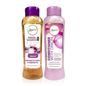Anyeluz Onion Shampoo and Conditioner Set – Enriched with Onion Extract and Biotin, Cleanses and Reduces Oiliness, Strengthens and Revitalizes, Suitable for All Hair Types