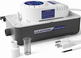 Aquastrong 1/38 HP 85 GPH HVAC Condensate Pump, 115V/230V, Automatic Safety Switch, AC Condensate Removal for Air Conditioner, Furnace, Dehumidifier, 3.3' Power Cord