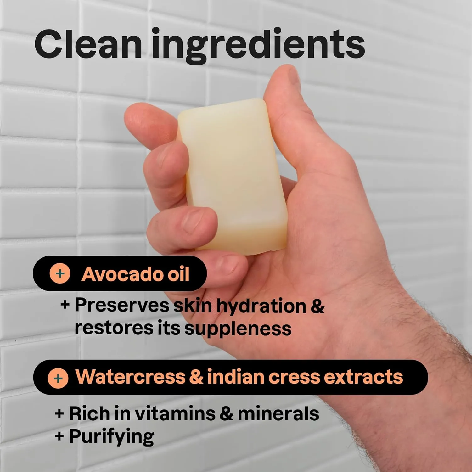 ATTITUDE Bar Soap Body Wash for Men, For Body and Hands, 99% Natural Origin Ingredients with Avocado Oil, EWG Verified, Patchouli & Bourbon, 4 Oz (Pack of 6)