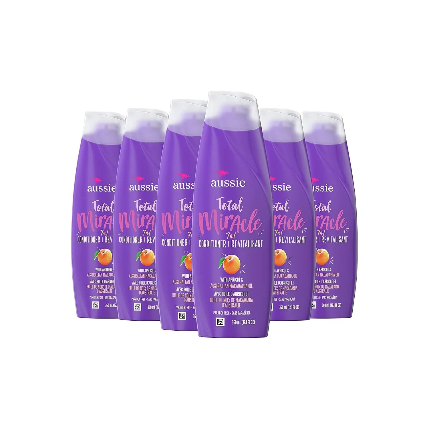 Aussie Paraben-Free Total Miracle Conditioner w/Apricot For Hair Damage, 12.1 fl oz, Case of 6 (B019H3S9DK)