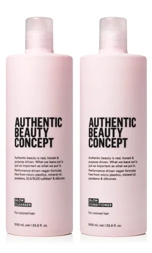 Authentic Beauty Concept Glow Cleanser & Conditioner Set | Shampoo   Conditoner | Color Treated Hair | Preserves Color, Seals Cuticle | Vegan & Cruelty-free | Sulfate-free | 33.8 fl. Oz.
