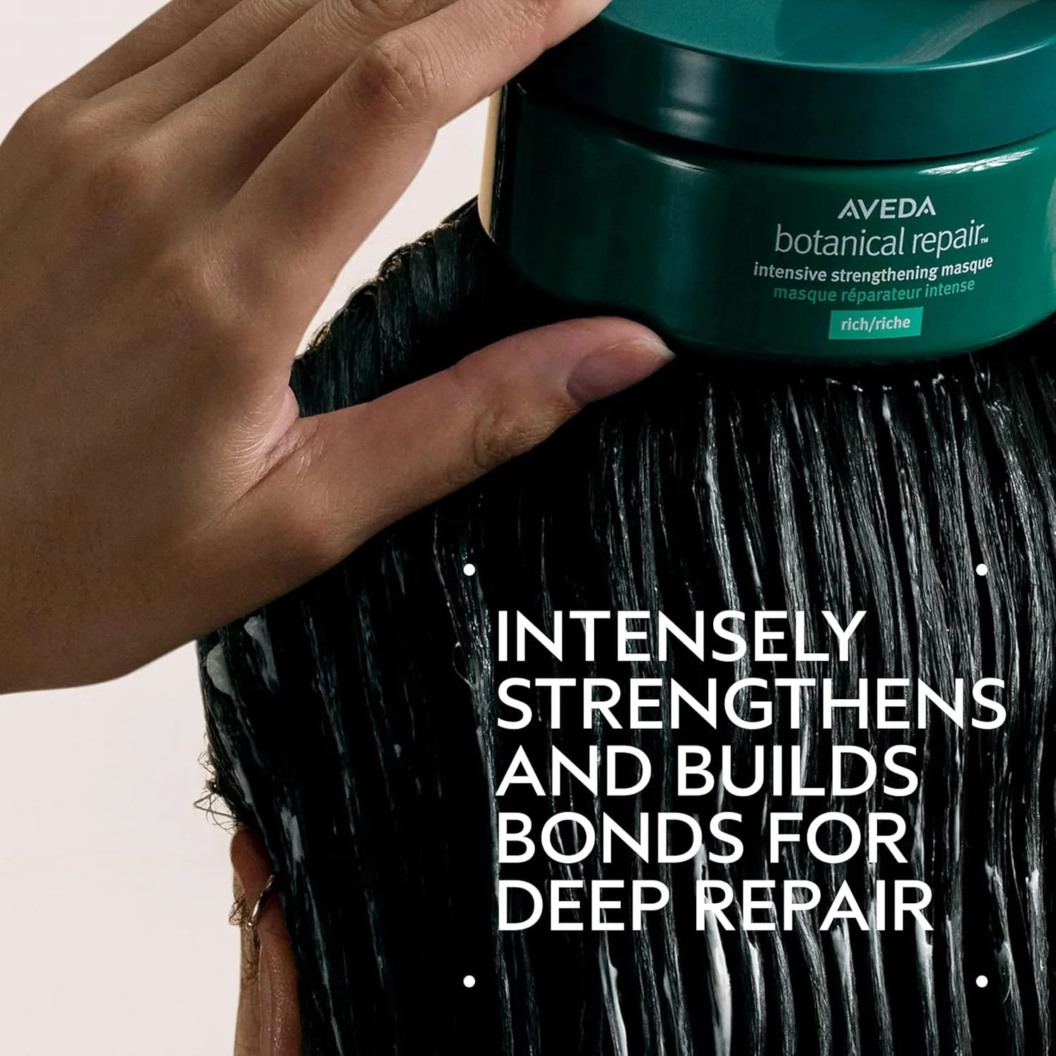 Aveda Botanical Repair Intensive Strengthening Masque Rich | Bond-Building Mask for Stronger Hair | Deep Conditioner | Detangles, Softens Medium to Thick Hair | 94% Naturally Derived*