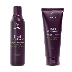 Aveda Invati Ultra Advanced Exfoliating Shampoo & Thickening Conditioner Rich Duo | for Medium to Thick Thinning Hair Types | Normal to Oily Scalp | Part of 4-Step System | 6.7 Fl Oz