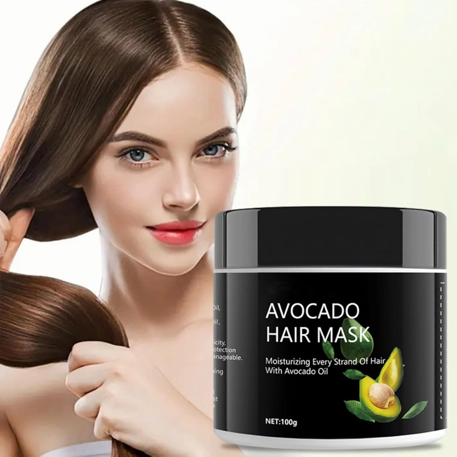 Avocado Hair Mask, Moisturizing & Softening Conditioner Inverted Mask for Deep Hydration & Repair For All Hair Types (2PC)