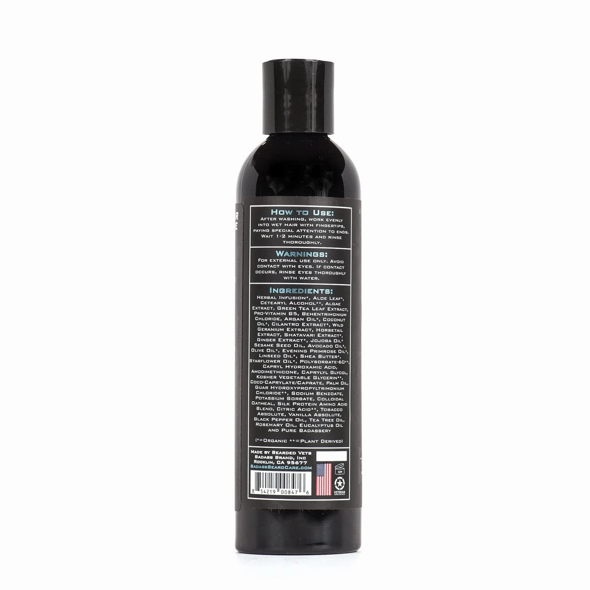 Badass Beard Care Beard Conditioner For Men - THE OUTLAW, 8oz - Made of Natural Ingredients for A Healthy, Soft, & Itch Free Beard and Mustache