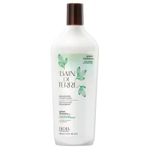Bain de Terre Green Meadow Balancing Conditioner, Gentle Moisture Balance for Soft, Silky & Bouncy Hair with Argan & Monoi Oils, Paraben-free, Color-Safe, Vegan (2 sizes)