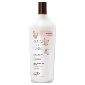 Bain de Terre Sweet Almond Oil Long & Healthy Conditioner, Strength & Protection for Weak, Damaged Hair, with Argan & Monoi Oils, Paraben-Free, Color-Safe, Vegan